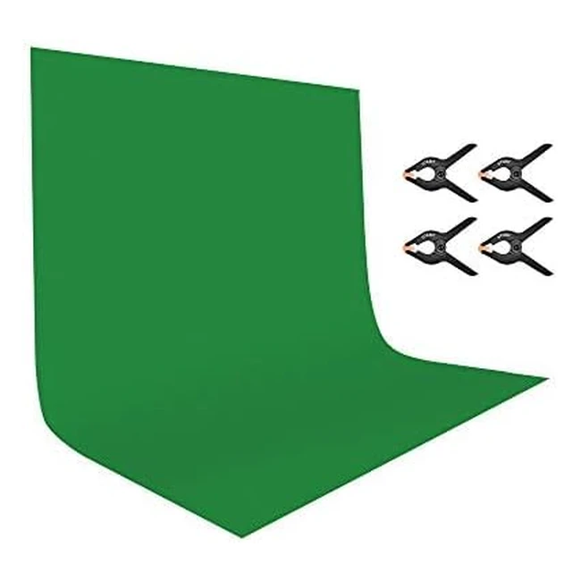 Utebit Green Screen Backdrop 23m - Foldable Photo Background for Studio - Zoom Meeting, Gaming, TikTok