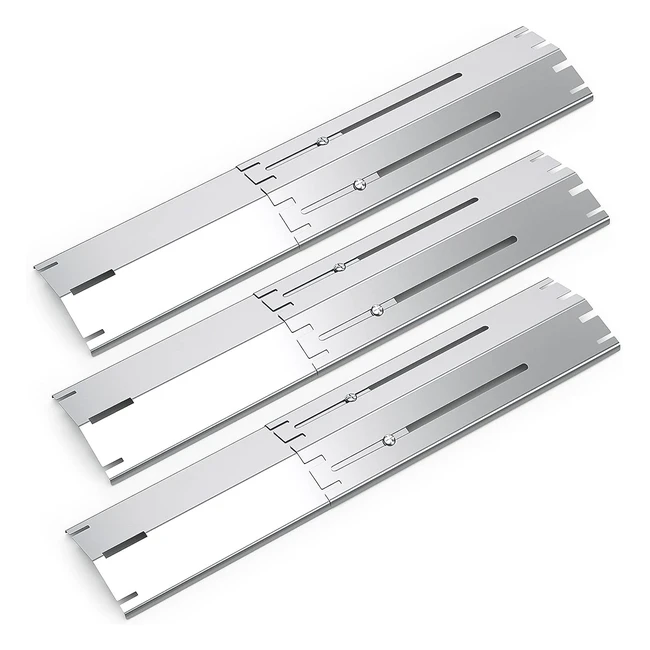 Universal Heat Shield - Adjustable Stainless Steel Burner Cover - Heat Diffuser Replacement - 3 Pack