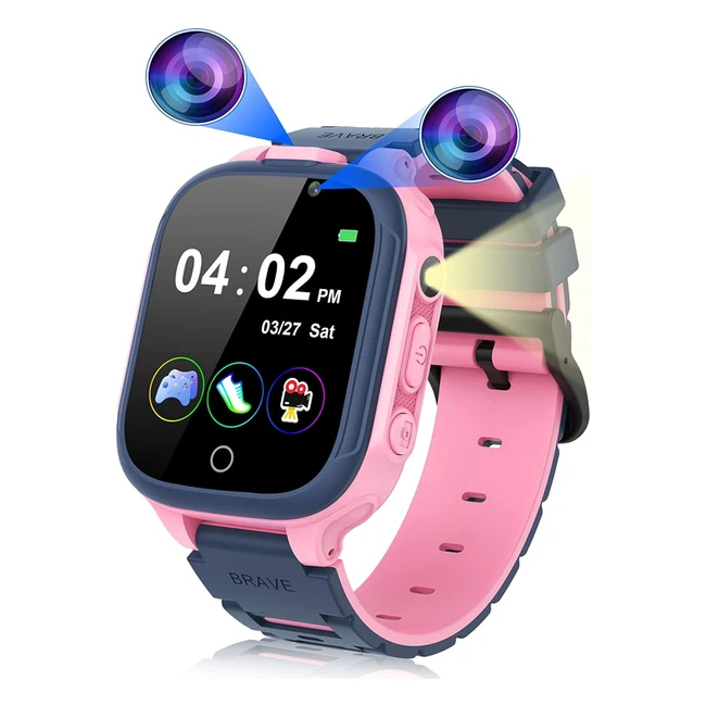 Smartwatch per bambini 14 giochi contapassi calorico 2 fotocamera torcia lettore musicale sveglia orologio intelligente