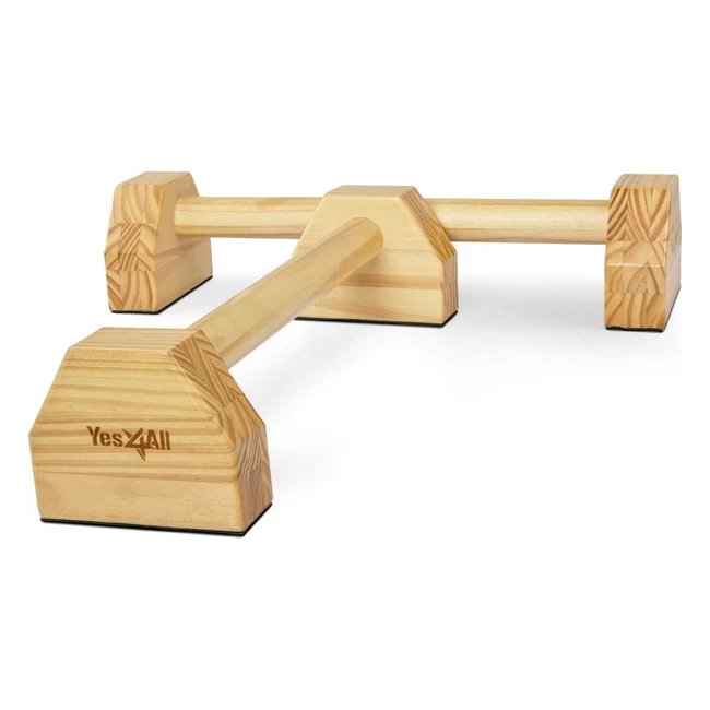 Yes4All Calisthenics Woodsolid Steel Parallettes Bars for Fitness - Heavy Duty N