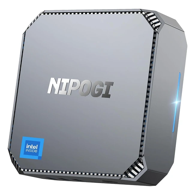Mini PC Nipogi 16Go RAM Intel Alder Laken100 Jusqu'à 3.4GHz 512Go ROM Windows 11 Pro