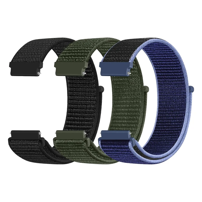 Bracelet Soiike pour Samsung Galaxy Watch - Nylon Sport - 20mm - Réf. 54 40mm 44mm - Compatible Watch 5 Pro, Watch 4 Classic