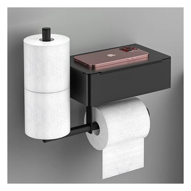 Portarrollos para papel higiénico Bugucat - Acero inoxidable - Instalación fácil