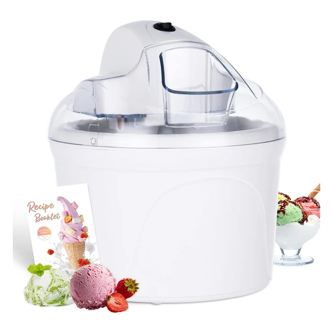 Mquina Hacer Helados 15L - Profesional Congela en 30 Minutos Sorbete y Yogur