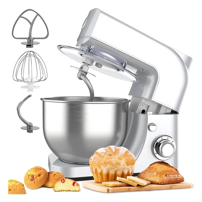 Batidora Amasadora Repostería 6 Velocidades - Acero Inoxidable