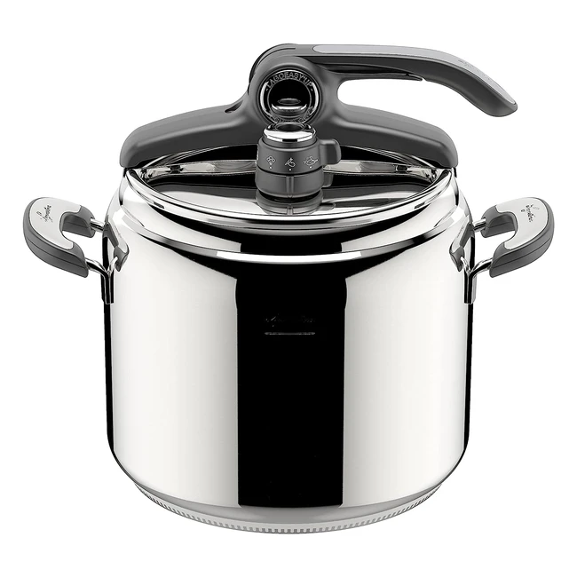 Autocuiseur Lagostina Novia Vitamin Lagoeasyup 9L - Acier Inoxydable 1810 - Induction et Gaz - Couvercle Intelligent