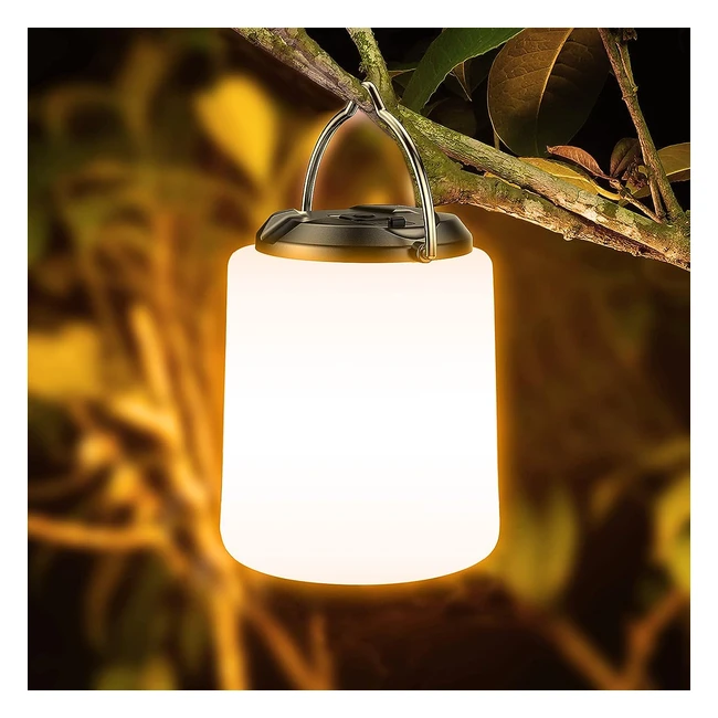 Blukar Rechargeable Camping Lantern - 3000K Warm Light, Adjustable Brightness, 3 Light Modes