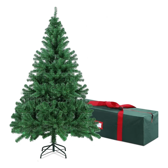 Albero di Natale 185cm Realistico PVC Artificiale PE 815 Rami - Facile Montaggio - Pieghevole - Riutilizzabile - Metallo Stand - Decorazione per Natale