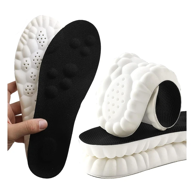 Memory Foam Insoles with Arch Support for Women Men - Comfortable  Shock Absorb