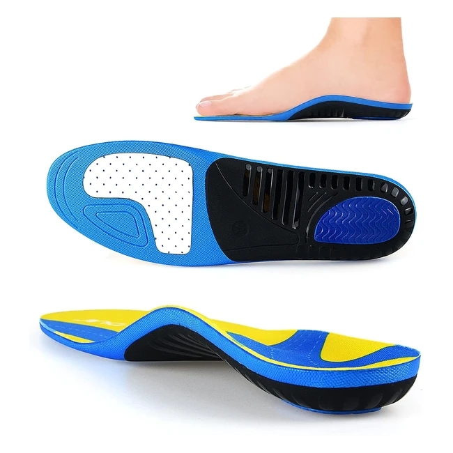 Orthotic Insoles for Plantar Fasciitis Relief - Firm Arch Support - All-Day Shoc