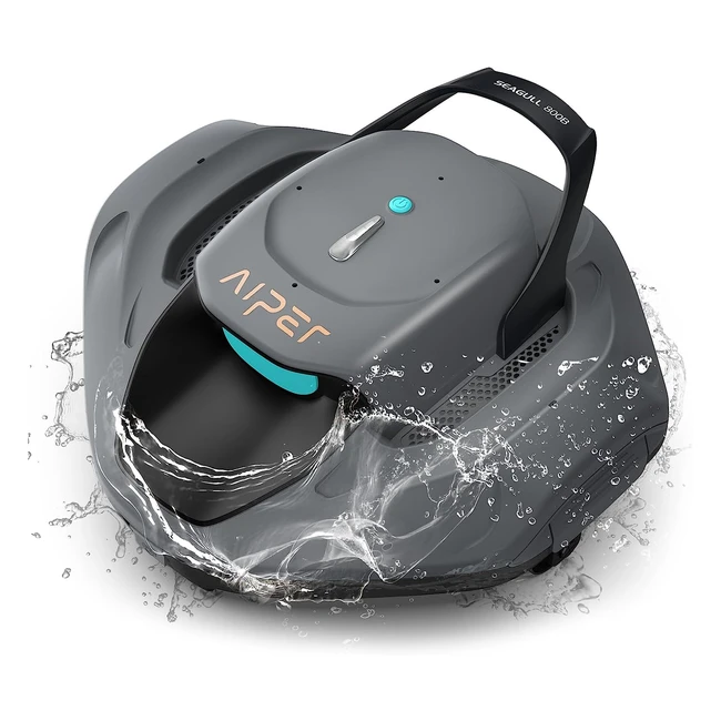 Aiper Kabelloser Poolroboter Poolsauger Akku mit Doppelantrieb - Selbstparkend - Geeignet für Flache Pools bis 80m2 - Dauer 90 Minuten - Seagull 800B