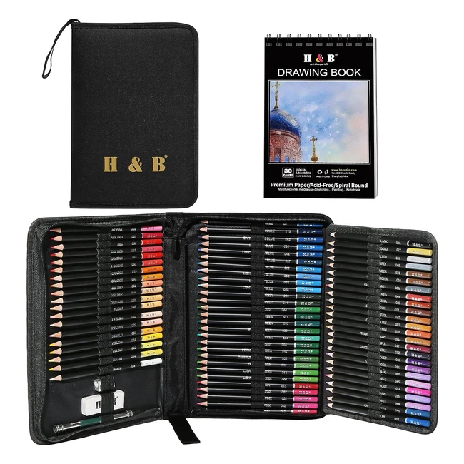Set Matite Colorate HB 76 - Matite da Colorare per Artisti - Forniture Artistiche Professionali