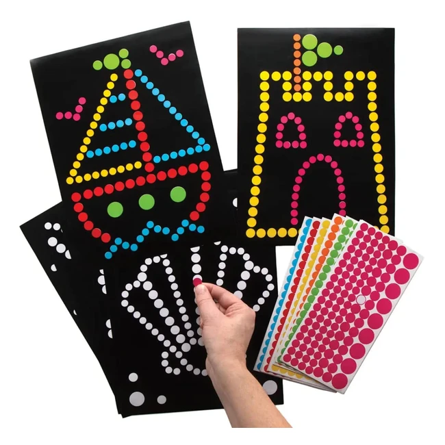 Baker Ross AT863 Seaside Dotty Art Pack of 8 - Decorate and Display | Ideal Kids Arts and Crafts Project