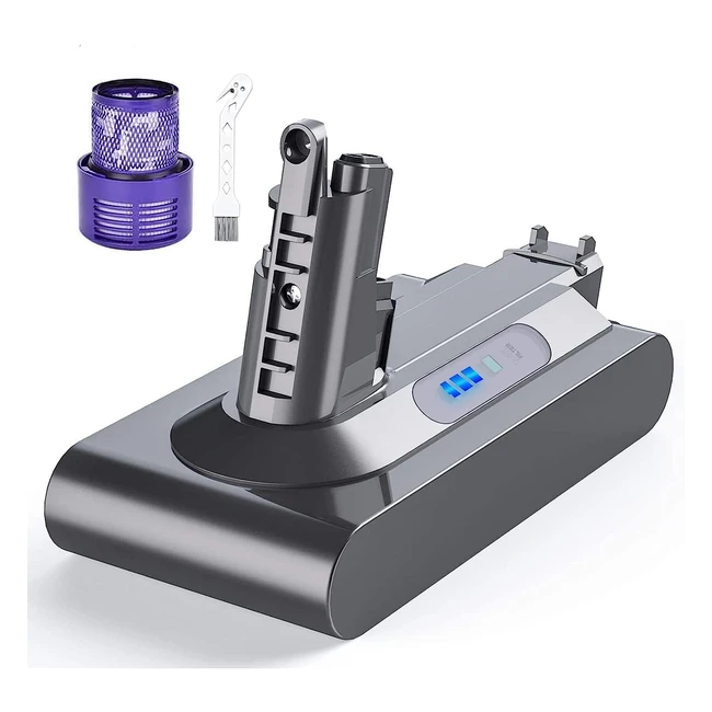 Batterie pour Dyson V10 252V 3700mAh - Compatible Dyson V10 Cyclone Absolute Animal Motorhead Fluffy Trigger - Livrée avec 1 Filtre et 1 Pinceau