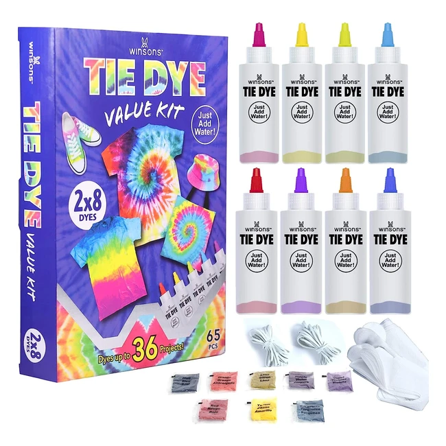 Kit de tinte de tela permanente Winsons, 8 colores, no tóxico, para niños y mujeres
