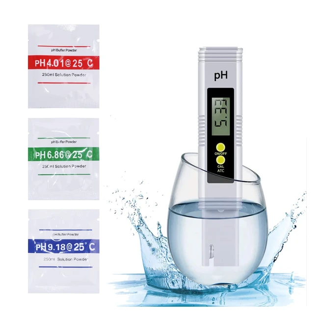 Misuratore pH Tester Digitale per Piscina - Misurazione 0-14 - Acqua Potabile A