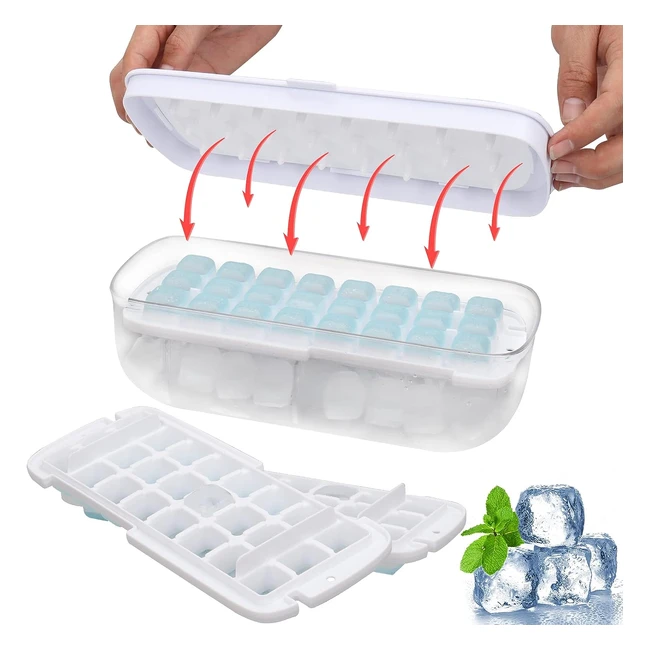 Bacs à glaçons Glaxcidy avec boîte de stockage de glace - Libération en une seconde - Sans BPA