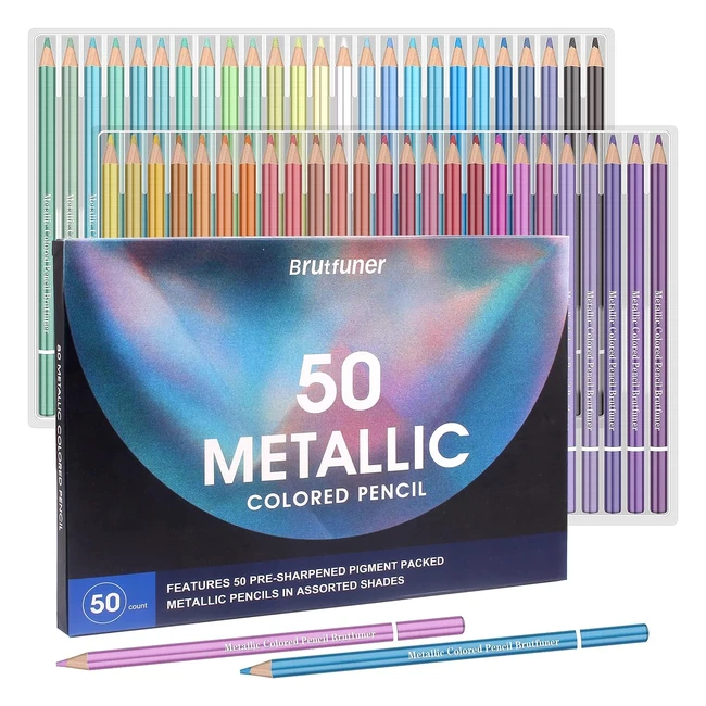 Matite Colorate Metalliche Efimeso 50 - Colori Vivaci, Effetto Metallico, Ideali per Artisti e Bambini