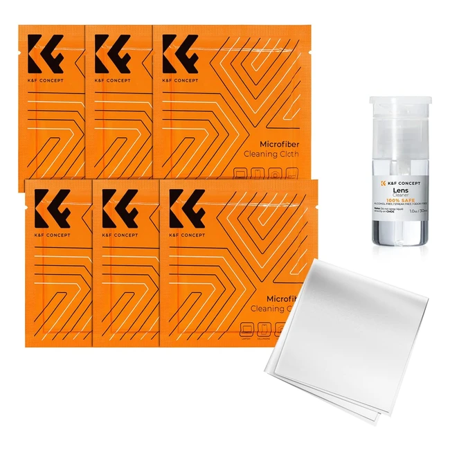 Kit di pulizia 7 in 1 KF Concept - 6 pezzi, panni in microfibra, liquido detergente