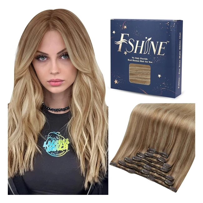 Extensiones de Cabello Humano Rubio Claro Fshine - Remy Recto 55cm 120g