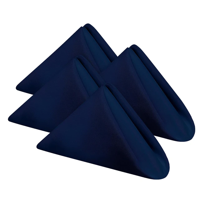 Tovaglioli di Stoffa Riutilizzabili - Confezione da 24 - Morbidi e Confortevoli - Ideali per Eventi e Uso Regolare - Blu Marino - 43x43 cm