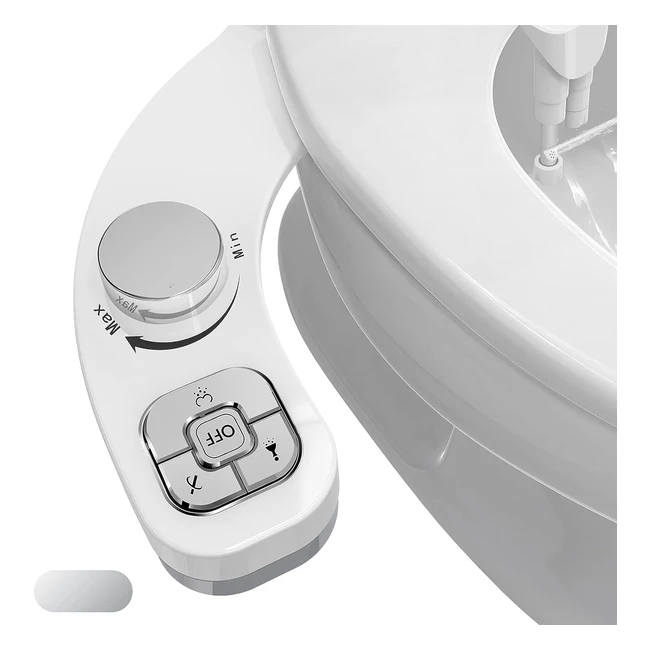 Spray bidet WC non électrique avec buse rétractable - Nettoyage avant et arrière - Argent