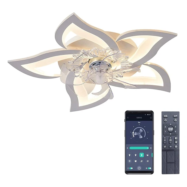 Ventilatore da Soffitto LED Dimmerabile Aipaite C69cm