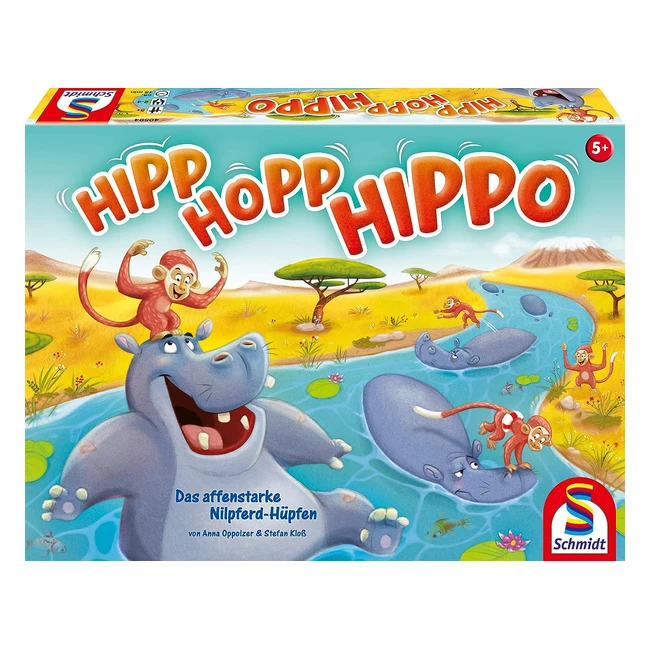 Schmidt Spiele 40594 Hipp Hopp Hippo Laufspiel - Spaß für die ganze Familie
