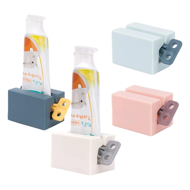 Spremi dentifricio manuale Ykelin - 4 pezzi tubi in plastica colori assortiti