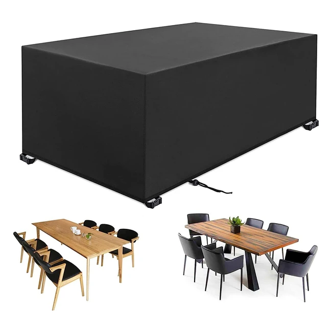 Copertura per Mobili da Giardino Impermeabile Oxford 420D - Protezione UV - Resistente allo Strappo - Telo Antivento - 325x208x58cm