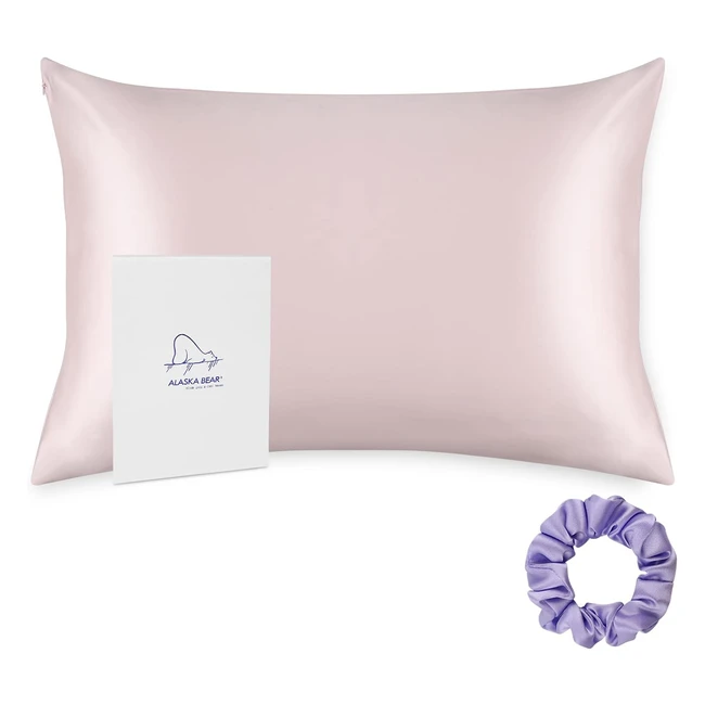 Alaska Bear Silk Pillowcase - Hypoallergenic 19 Momme - 100% Mulberry Silk - Standard Size 50x75 cm