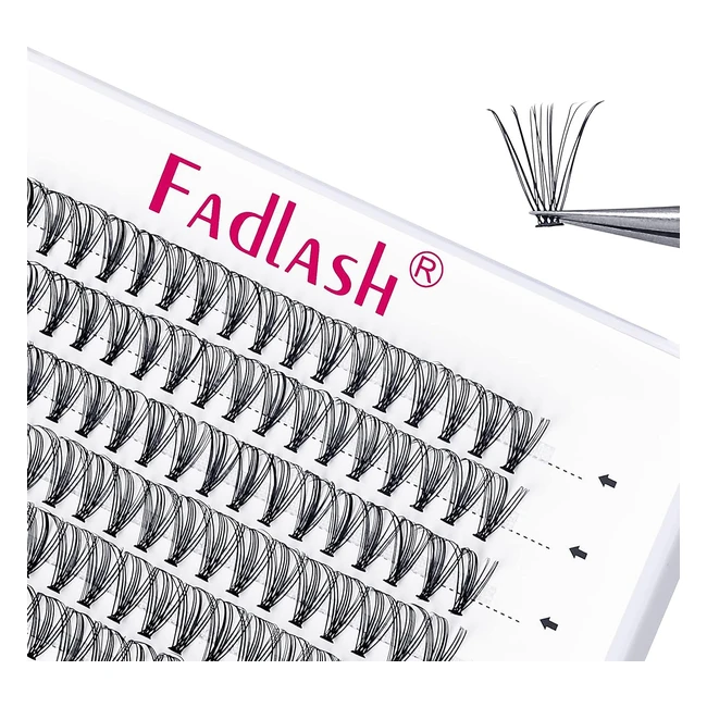 Fadlash Pestañas Individuales 20D Extienden 007mm D Curl 11mm DIY 120 Pestañas