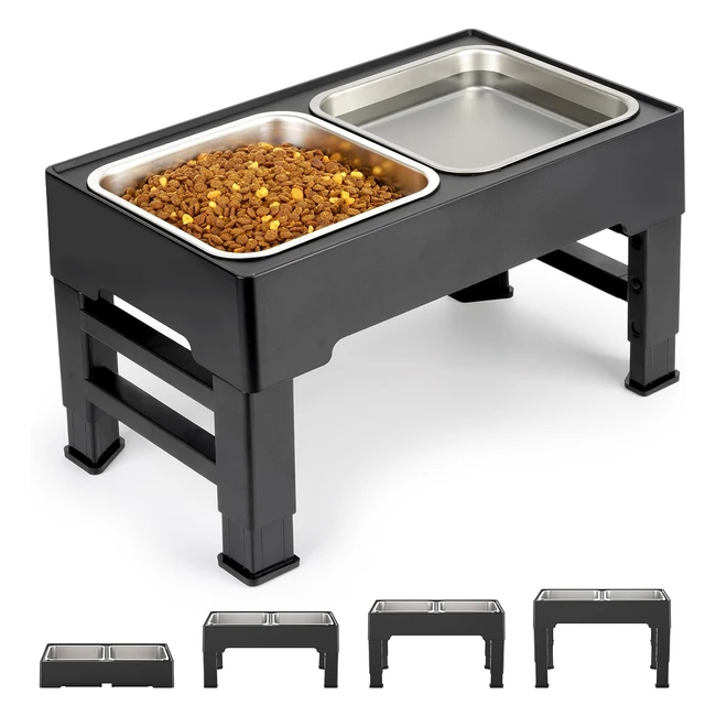 Comedero Perro Elevado Ajustable 4 Alturas  Petace  Ref 1600ml  Ideal Perros