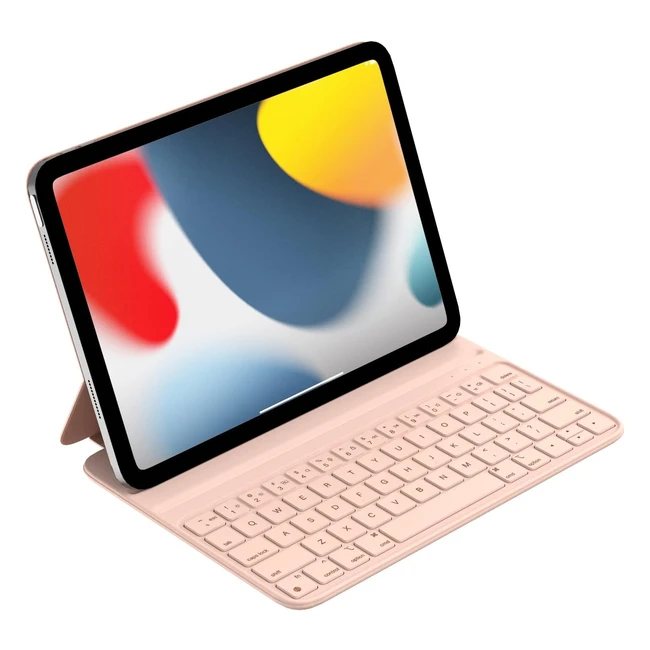Hou Tui Clavier pour iPad 10e Génération - AZERTY - Réf. A2696A2757A2777 - Clavier Intelligent - Angle Réglable