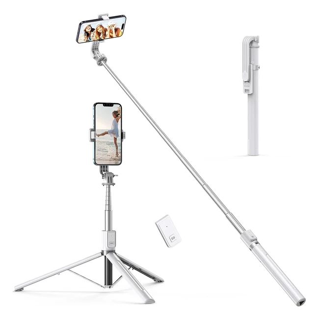 Atumtek Perche Selfie 150cm avec Télécommande Bluetooth - Pour iPhone et Android - Enregistrement Vidéo, Blogging, Streaming en Direct