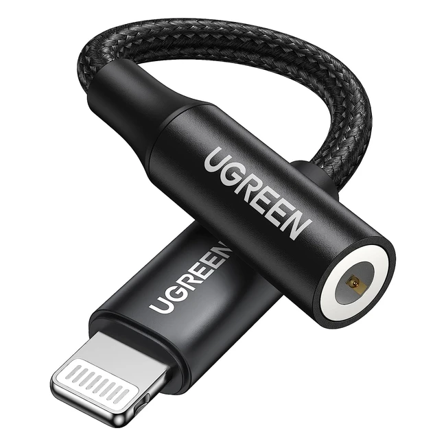 UGREEN Lightning to 3.5mm Headphone Adapter MFI Earphone Aux Audio Mic TRRS Cable