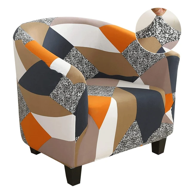 Funda de Sillón Elástica Chesterfield - Cubre para Sillón Ajustable - Lavable y Extrable - Geometría - Ref: 1P