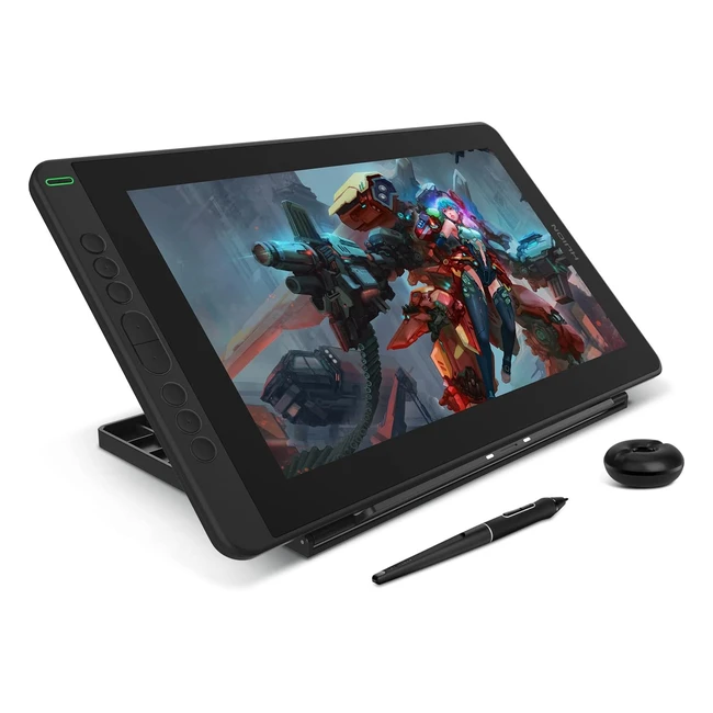 Huion Kamvas 13 - Tableta gráfica con pantalla de 13.3 pulgadas Full HD 1920x1080, 120% sRGB, compatible con Android/Windows/Mac, soporte ajustable - Negro