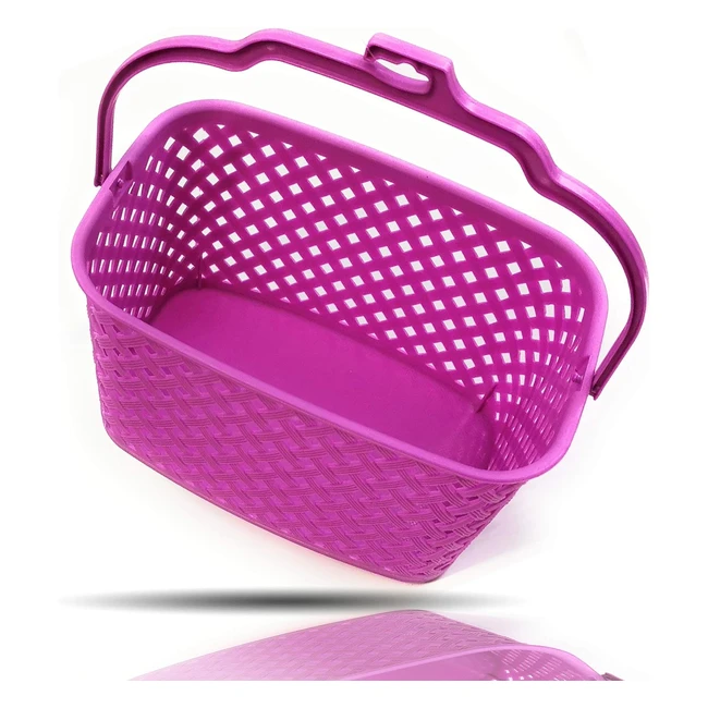 Cesta de Pinzas para la Ropa Kerafactum - Almacenamiento de Pinzas de Ropa - Diseño Elegante - Color Baya