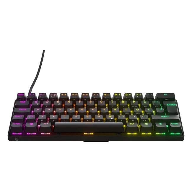 SteelSeries Apex Pro Mini Gaming Tastatur, Weltweit schnellste Tastatur, anpassbare Reaktion, 60% Formfaktor, Deutsche QWERTZ-Layout