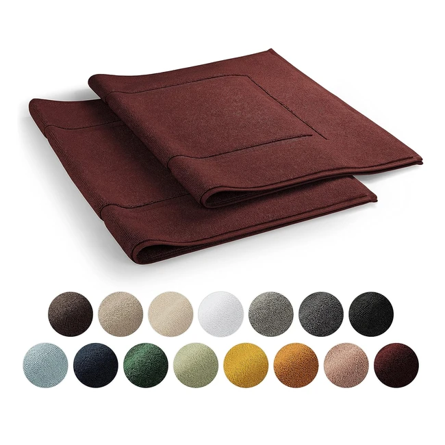 Blumtal Set of 2 Badematte weiche Duschmatte 100 Baumwolle ko-Tex zertifiz