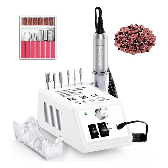 Professional Electric Nail Files - 20000rpm Nail Drill Set for Acrylic Gel Nails - Salon and Home Use
