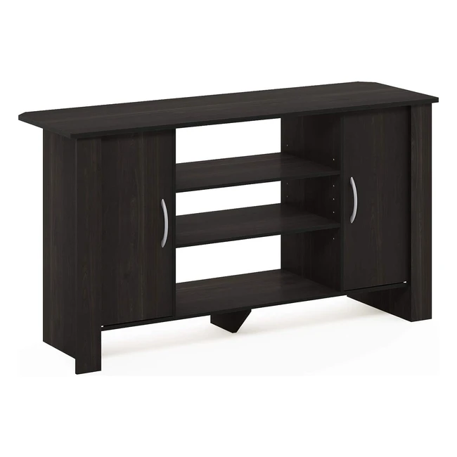 Furinno TV Stand Entertainment Center - Particle Board Espresso - 10693 w x 5791 h x 3429 d cm - Adjustable Shelves