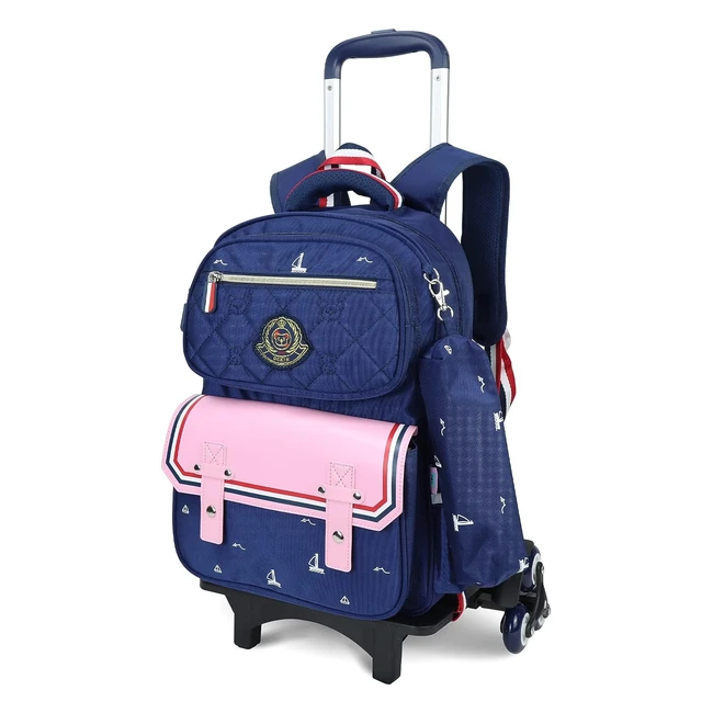 Sac à dos à roulettes pour enfants Protauri, imperméable, grande capacité