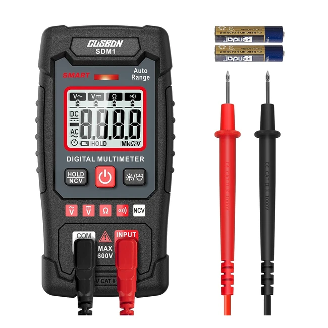 Multímetro Digital Cusbon - Medición Precisa de Voltaje, Resistencia y Continuidad - Retroiluminación LCD