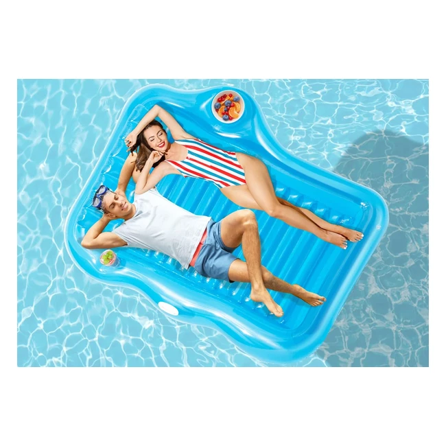 Materassino Gonfiabile per Piscina Ozuler - 198x162cm - Galleggiante Estivo per 12 Adulti
