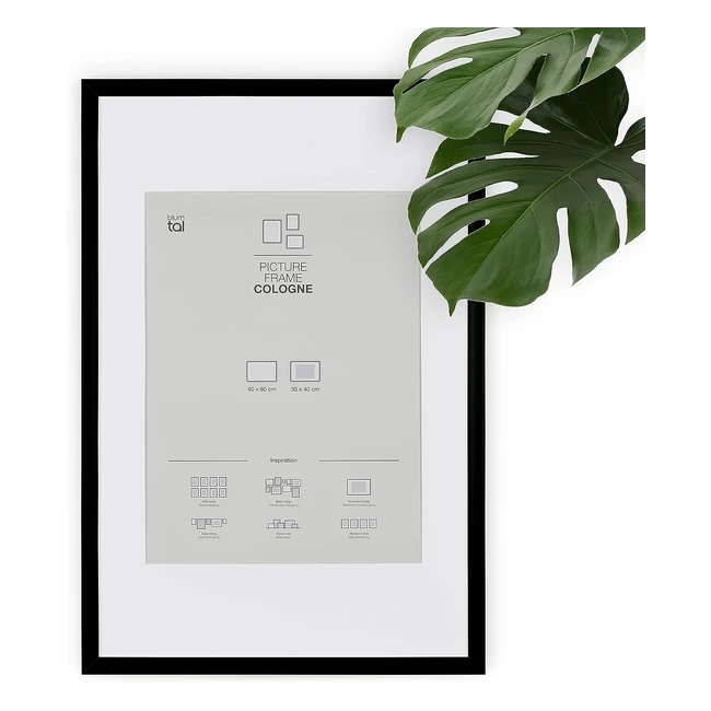 Blumtal Set 2 Bilderrahmen 40x60cm schwarz, leicht zu montieren, verschiedene Größen, mit Glas