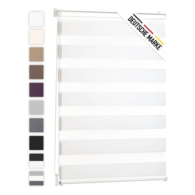 Blumtal Doppelrollo 160 x 130155cm - Weiße Rollos für Fenster und Türen