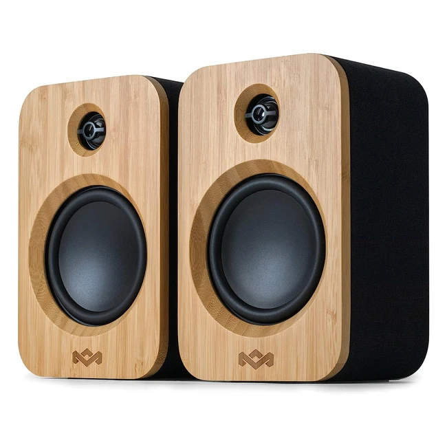 House of Marley Get Together Duo Bluetooth Bookshelf Speakers - Sustainably Craf