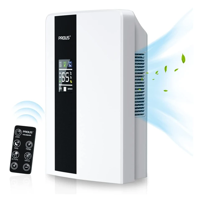 Prous Dehumidifiers for Home - 2L, Efficient & Silent - Say Goodbye to Dampness!